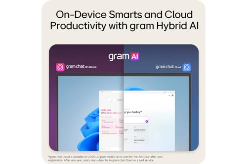 Image of LG gram Pro 17 AI Laptop, 17 inch WQXGA (2560x1600) IPS Display, Intel 16-Core Ultra 9 285H up to 5.4 GHz, 32 GB LPDDR5X RAM, 1 TB SSD, GeForce RTX 5050, Backlit Keyboard, Wi-Fi 7, BT 5.4, Windows 11 Pro