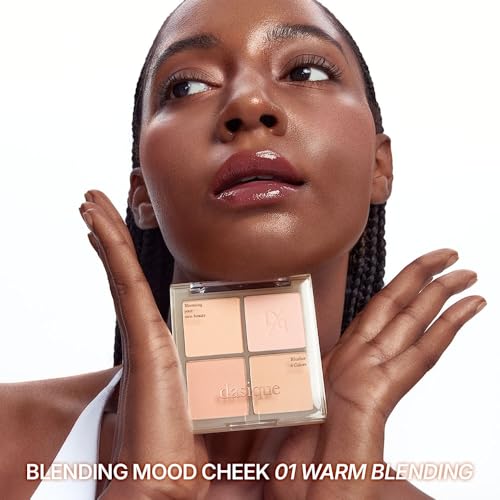 Image of Dasique Blending Mood Cheek #01 Warm Blending | 4 Blendable Shades | Pressed Powder Blush Palette for Cheeks | Silky & Soft Blur Finish | Lightweight Blush for Cheeks | Korean Makeup | Vegan