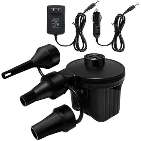 Newpol Inflatable Bed Pump, Electric Air Pump(100 Gallon/Min) for Air Mattress Beds, Inflatable Swimming Pools, Swimming Ring. AC110-240V/DC12V Cover