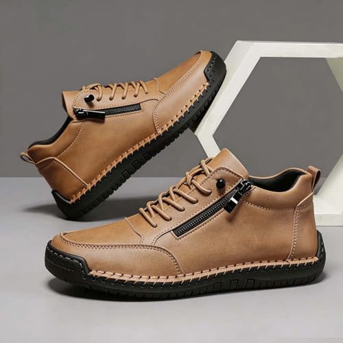Chaussures de marche cousues main en version plate et légère de qualité