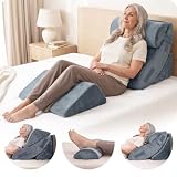 Lunix LX5 4pc Orthopedic Bed Wedge Pillow Set, Abdominal Surgery Recovery