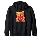 Illustration attendrissante d’un ours en peluche tenant un cœur rouge avec l’inscription « Je t’aime », exprimant la tendresse, l’affection et le romantisme à travers un visuel doux et universel.