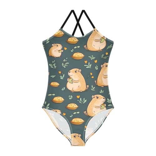 Mouse Pattern Girls One Piece Swimsuits Quick Dry Beach Swimwear Bathing Suit