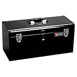 Excel TB140-Black 20-Inch Portable Steel Tool Box, Black