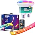 Linkind Matter Smart Light Bulb BR30 1200LM 2 Pack and LED Strip Lights RGB 10ft Compatible with Alexa and Google Home