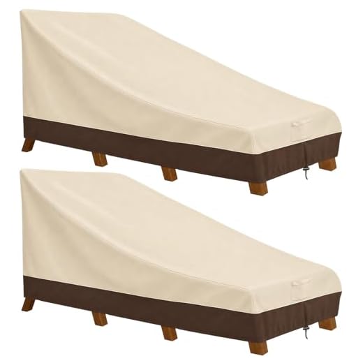 Vailge Patio Chaise Lounge Cover & Outdoor Furniture Covers Waterproof