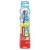 Colgate 2 Cepillos de dientes Kids Bluey 2-5 años, mango redondo para un agarre cómodo
