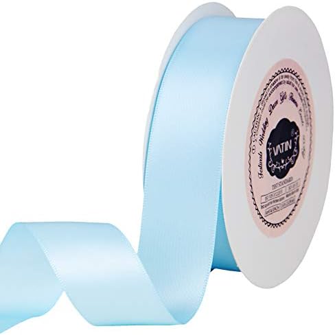 VATIN 6mm Double Faced Red Polyester Satin Ribbon - 45 Metre for Gift Wrapping Ornaments Party Favor Braids Baby Shower Decoration Floral Arrangement Craft Supplies