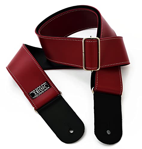 Correias P/INSTR.CORDAS C/PONTEIRAS COURO DUPLO- LINHA SUPREME (Vermelho)