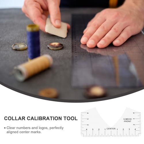 Cabilock Regla para Centrar Camisetas Blanca 8 Piezas Herramienta de Alineación y Plantilla para Camiseta Diseño Flexible y Resistente para Medición Precisa del Cuello