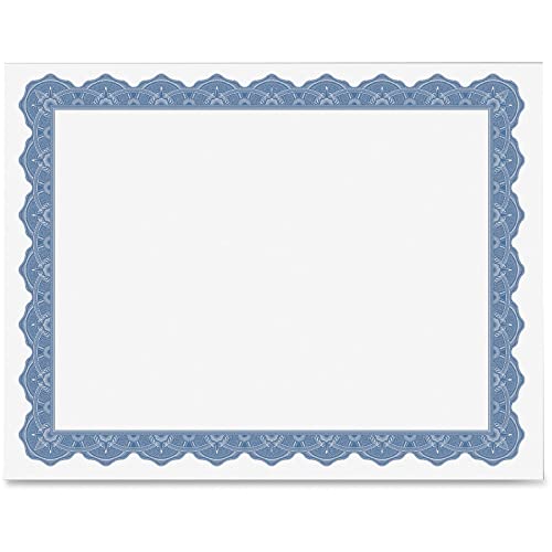 Geographics Optima Blue Blank Award Certificate Paper with Gold Foil Seals, 8.5 x 11\", Seal 1.75\" (Pack of 25)