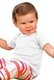 RABBIT SKINS, Baby Soft Lap Shoulder Short Sleeve T-Shirt, White, Newborn