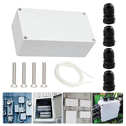 DAOKI Electronic Project Box 158 x 90 x 60 mm Waterproof IP65 ABS Plastic Junction Enclosure Box for Outdoor Junction + PG7 Cable Gland