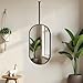 Black Ceiling Mounted Mirror with Metal Frame Suspended 16