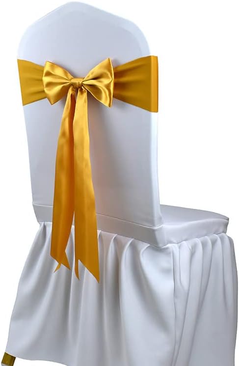 25pcs Satin Spandex Chair Sash Bands Wedding Event Hotel Decor Chair Ribbon Sash Bow Knot Tie Burgundy (Blue)