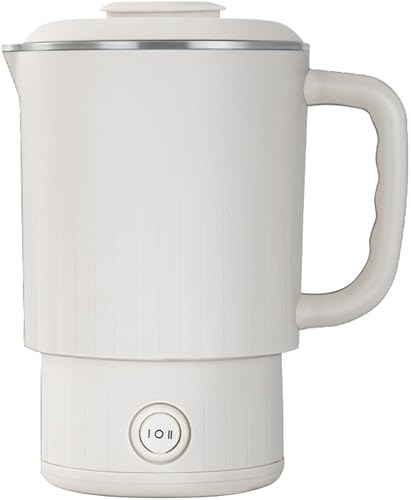Hervidor eléctrico de viaje de acero inoxidable 304, pequeño, portátil, plegable, para agua hirviendo, camping, viajes, con 2 engranajes, 20.3 fl