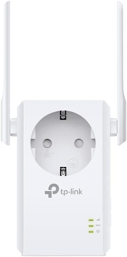 Tp-Link N300 Universal Range Extender With Extra Power Outlet, Broadband/Wi-Fi Extender, Wi-Fi Booster/Hotspot With 1 Ethernet Port And 2 External Antennas, Plug And Play, Uk Plug- Tl-Wa860Re