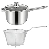 Frittier- Antihaft-Brat, tiefe | Frittier, Koch,für Keramik-, Elektro- & Induktionsherde, Hähnchen, Pommes, Küche