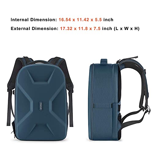 Image of MOSISO Camera Backpack, Photography Camera Bag 15-16 inch Waterproof Hardshell Case with Tripod Holder&Laptop Compartment