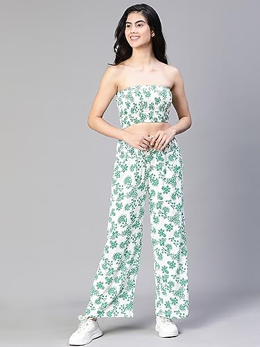 Image of oxolloxo Women Floral Print Bustier Crop Top