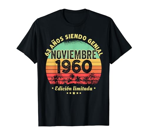 63 Años Cumpleaños Regalo Noviembre 1960 Noviembre 63 Años Camiseta