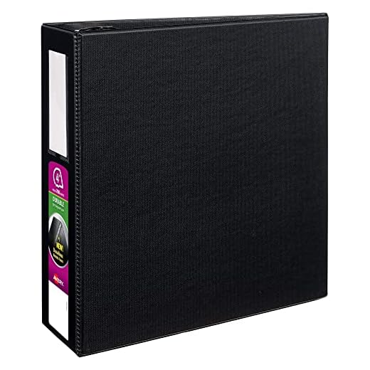 Avery Durable Binder, 4" One Touch Rings, 780-Sheet Capacity, Label Holder, DuraHinge, Black (08802)