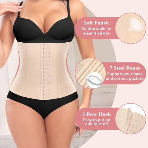 Image of Werena Waist Trainer for Women Corset Shapewear Tummy Control Slimming Body Shaper Girdle Waist Cincher Belly Band