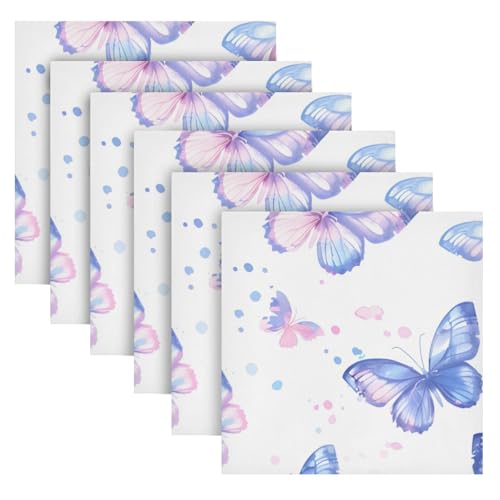 Servilletas de Tela Mariposas Multicolor Pack x6 miniatura 2