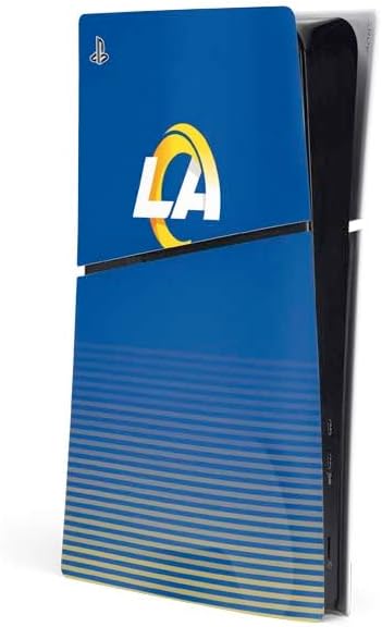 Skinit Decal Gaming Skin Compatible with PS5 Slim Digital Edition Console - Officially Licensed NFL Los Angeles Rams Zone Block Design