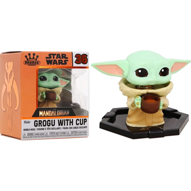 Star Wars Grogu with Cup, Multicolor, 5 cm