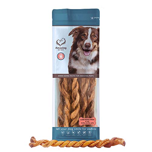 Lamb Bully Sticks and Twists - Premium Dog Chew - All Natural Fresh and Savory Lamb Flavor- (Lamb Bully Twists - 10 Pack - 11 oz)