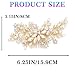 Unsutuo Crystal Bride Wedding Hair Comb Silver Rhinestone Flower Bridal Hair Pieces Pearl Wedding Hair Accessories for Women and Girls… (Gold)