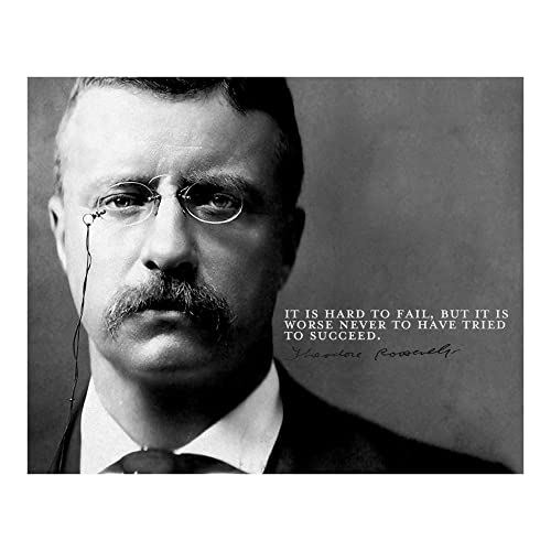 AMERICAN LUXURY GIFTS Teddy Roosevelt 'Hard To Fail' Quote -