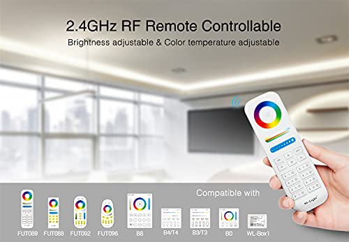 LIGHTEU®, Milight Miboxer Controlador LED 3 en 1 2.4GHz RGB RGBW RGBCCT Controlador de tira LED Salida DC12V/24V Max.12A, FUT037S+ - imagen 2