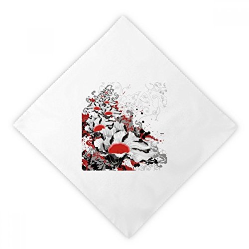Serviettes en tissu lavables pivoine contre le gaspillage décoration table blanche DIYthinker