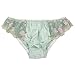 100% Natural Silk Women's Low Rise Panties With Lace[USM,LtGreen]