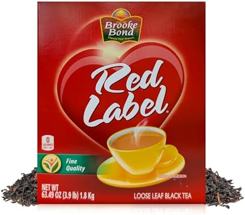Brooke Bond Red Label | Premium Black Tea | Loose Tea | Rich Aroma | Compatible for Chai & Milk | 1800 Grams (Pack of 2)