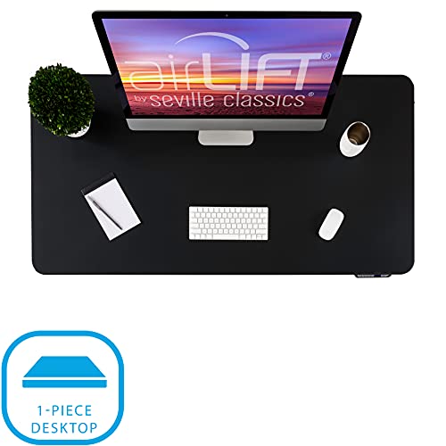 Image of Seville Classics AIRLIFT Pro S3 54 inch Solid-Top Commercial-Grade Electric Adjustable Standing Desk (51.4 inch Max Height) Table - Black /Black