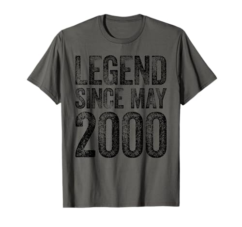 Vintage 2000 Birthday Shirt May Born Legend Since 2000 T-Shirt