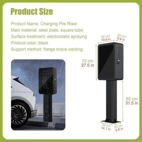 Générique Boîtier de Verrouillage pour borne de Recharge de véhicules électriques, Protection Robuste fixée au Sol pour bornes de Recharge sécurisées à l'intérieur et à l'extérieur