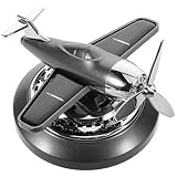 HONMEET Solarbetriebener Drehbarer Aromatherapie Diffusor aus ABS in Flugzeugform mit Elegantem Design als Armaturenbrett Dekoration für Auto Innenraum und Universelle Passform