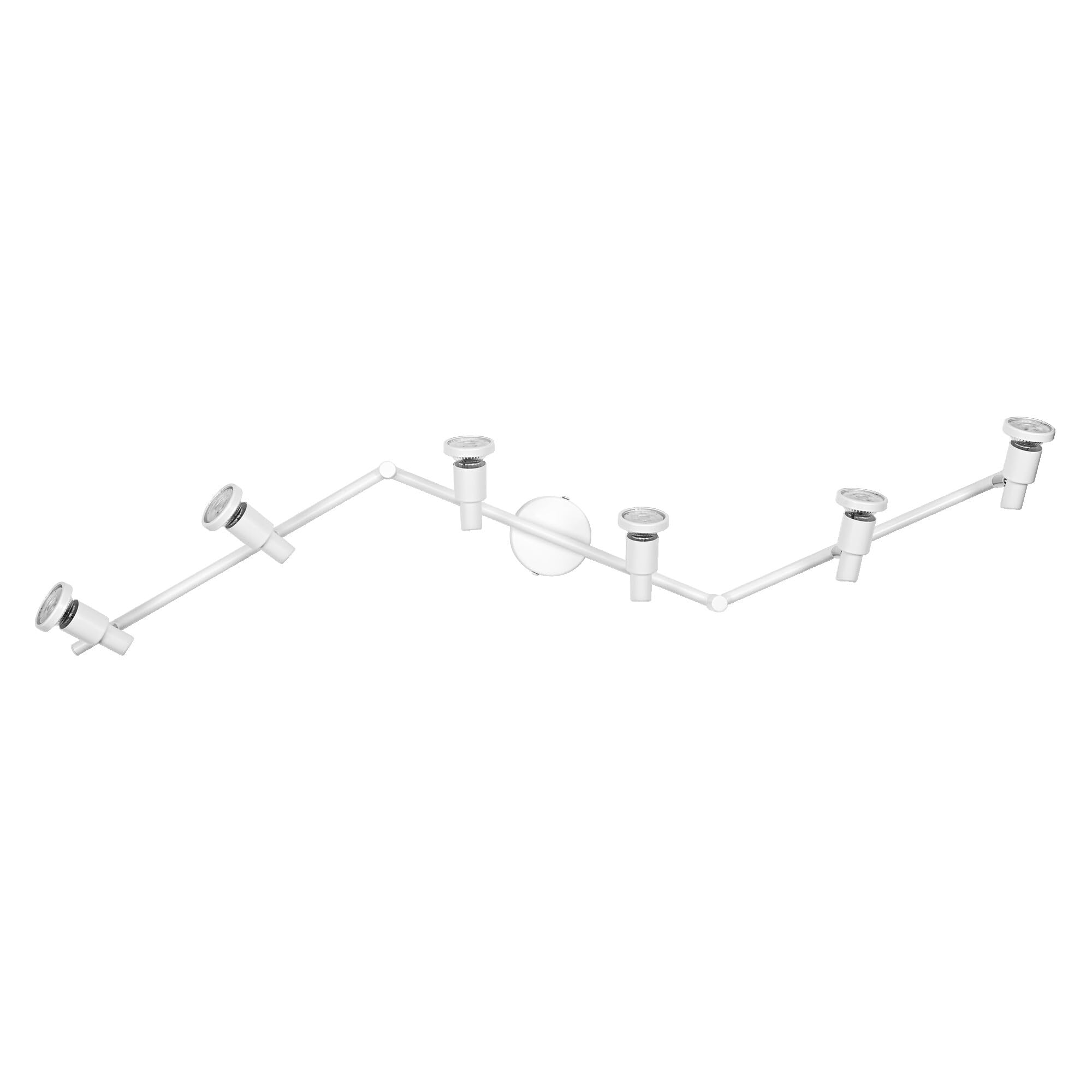 LEDVANCE LED SPOT GU10 6 x 3,4W, 1380lm, weiß, 2.700K Farbtemperatur, warmweiße Lichtfarbe, zeitloses Design, austauschbare LED-Lampe, ideal für Innenräume, CRI 90, verstellbare Köpfe