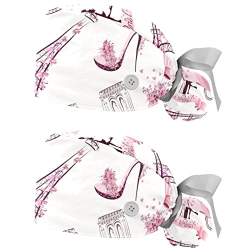 Casquettes de travail respirantes JDEZ à motif Tour Eiffel pour un confort durable