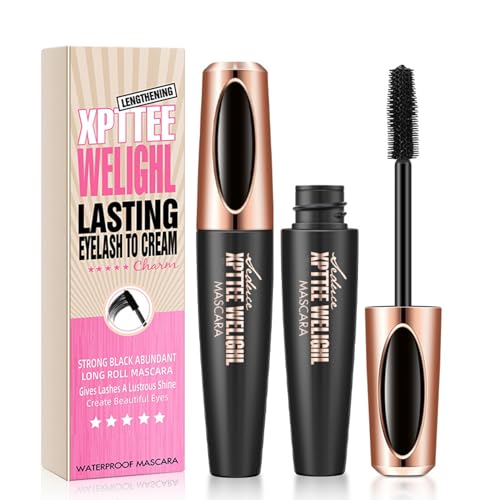 Image of 4D Silk Fiber Mascara Black - Waterproof Lash Mascara for Women - Volume and Length Waterproof Mascara Long-Lasting - Thickening Lengthening No Clumping - Suitable for Sensitive Eyes