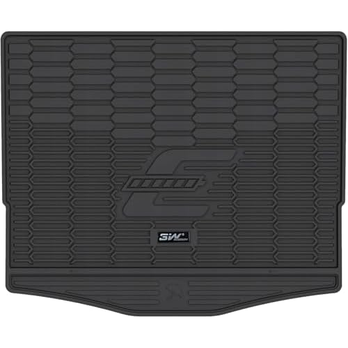 3W Ford Mustang Mach E Cargo Liner Fit for 2021 2022 2023 2024 2025, All Weather TPE Car Mats Custom TPE Fit Trunk Mat, Black (Trunk Base Upper Only)
