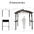 SHPAI 8’ X 5’ Hardtop Grill Gazebo, Hardtop BBQ Gazebo with 2 Side Shelves and Bottle Opener, Outdoor Grill Canopy with Galvanized Steel Double Roof for Patio Lawn Backyard Deck, Brown