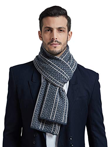 Wanying Men'S Cashmere Scarf With Cashmere 35% & Wool 65% Knitted Cashmere Wool Scarf Neckerchief Muffler Super Warm Soft Casual Business - Narrow Str