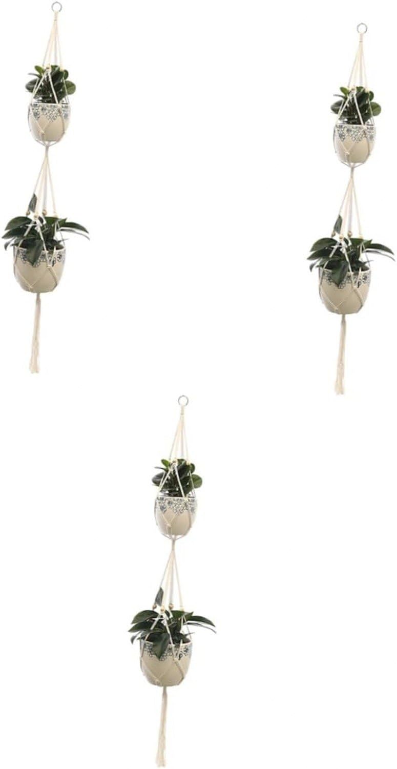 Portavasi in Corda Intrecciata a Doppio, Come Shownx3pcs, 140 X20cmx3pcs