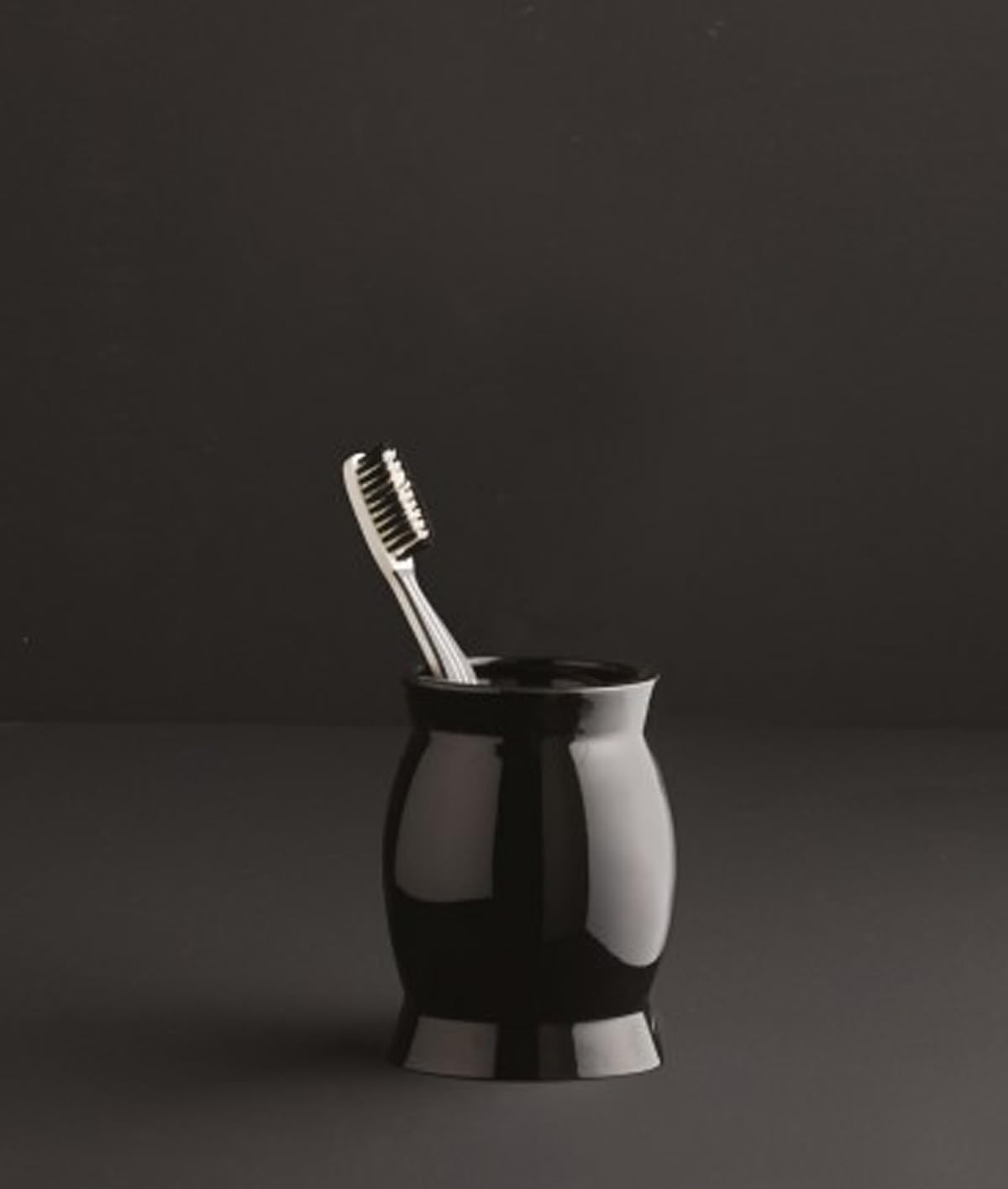 Porta spazzolini Ceramica Nero Serie cabaza