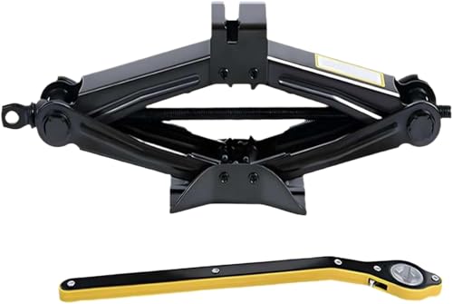 2PCS Car Scissor Jack Kit 2 Ton Portable Lift with Ratchet Wrench Universal Tire Jack Compatible with Cars